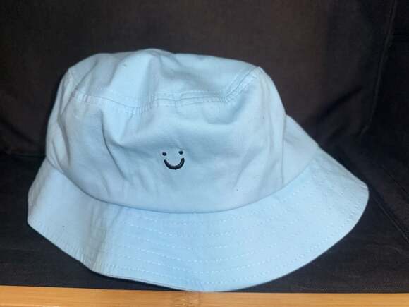 Night Call Other - Night Call Embroidered Smiley Face Bucket Hat Light Blue